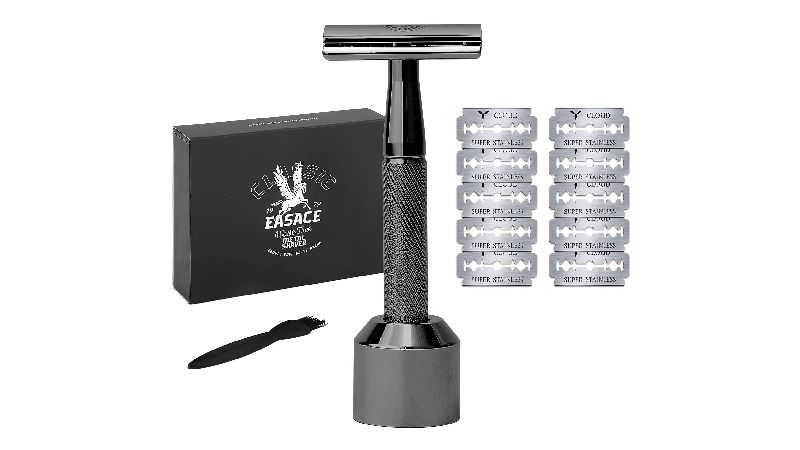 Easace Long Handle Double Edge Safety Razor Razors For Men Women 