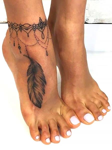 Rosary Tattoo On Foot  Tattoo Designs Tattoo Pictures