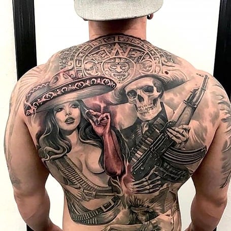 Gangster Aztec Tattoos