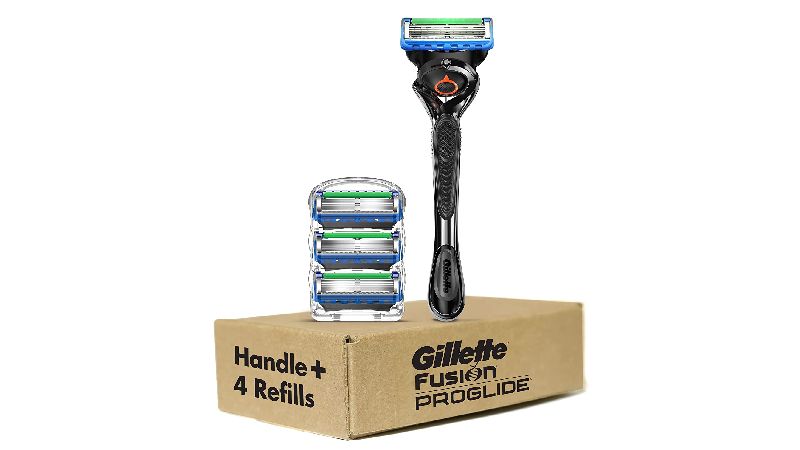 Gillette Proglide Men's Razor Handle + 4 Blade Refills