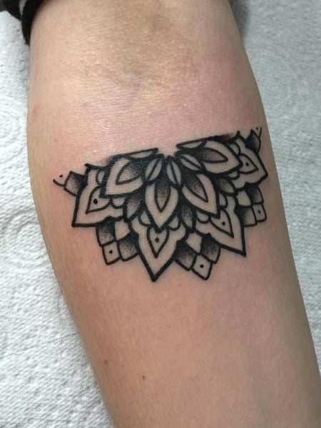 Half Mandala Tattoo For Women