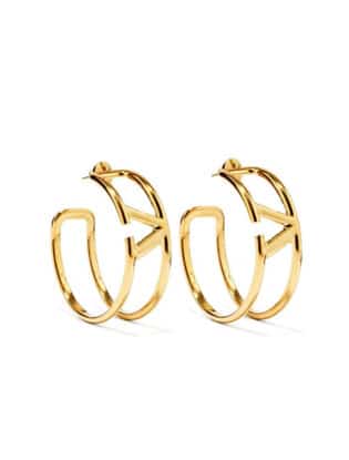 Logo Gold Hoop Earrings