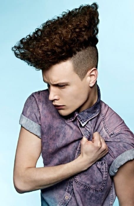 Long Curly Mohawk For Men