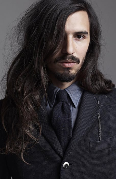 Long Wavy Side Swept Fringe For Men