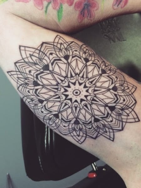 Mandala Bicep Tattoo For Men