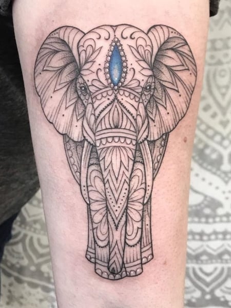 Mandala Elephant Tattoo For Men 