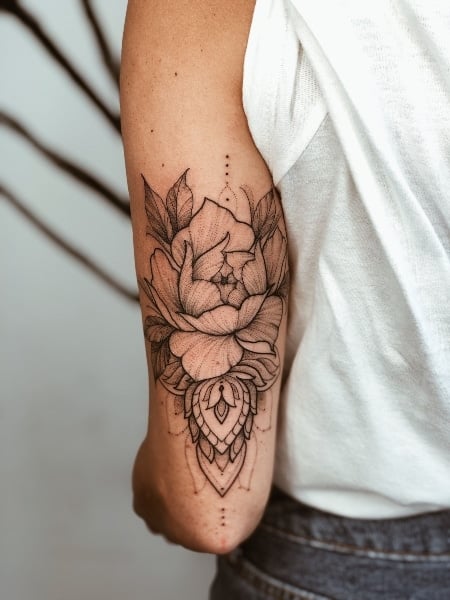Mandala Flower Tattoo For Women