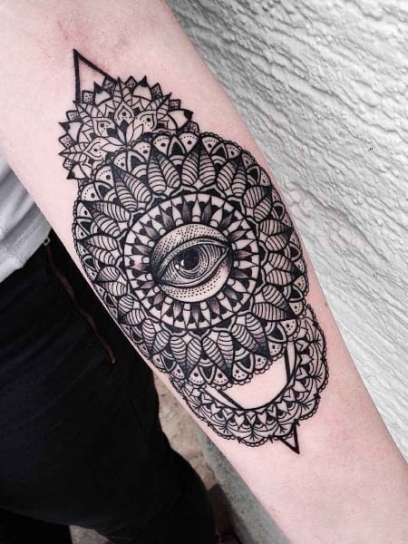 Mandala Forearm Tattoo For Men