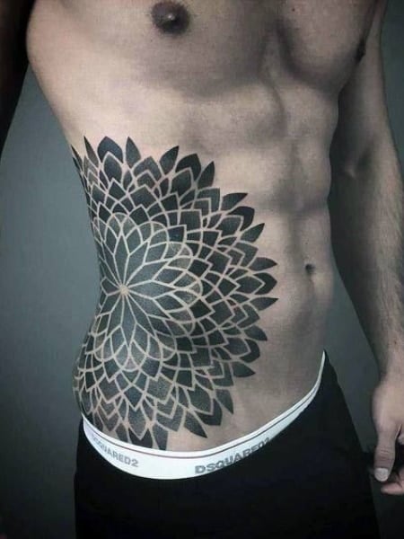 Mandala Hip Tattoo For Men