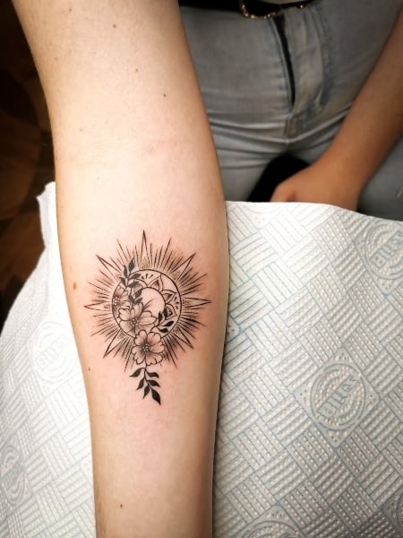 Mandala Sun Tattoo For Men