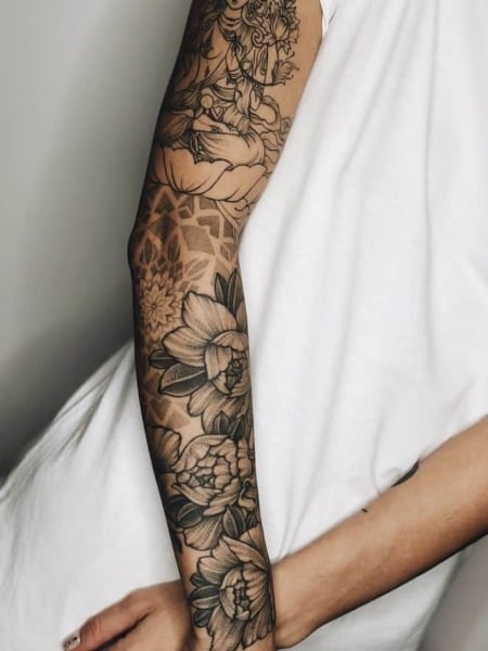 Mandala Tattoo Sleeve For Women