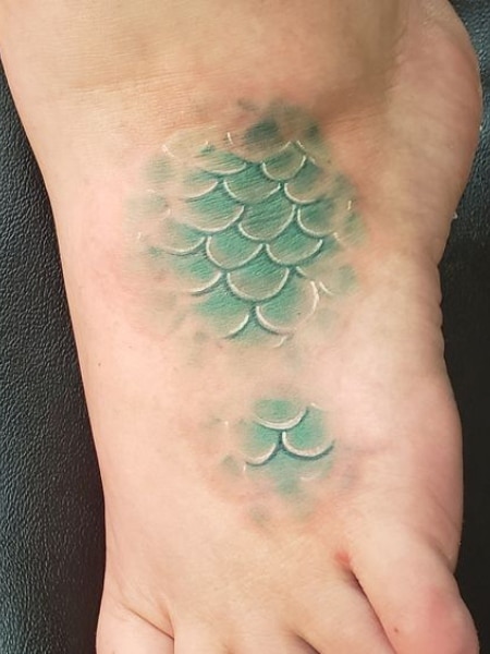 Mermaid Foot Tattoo For Women