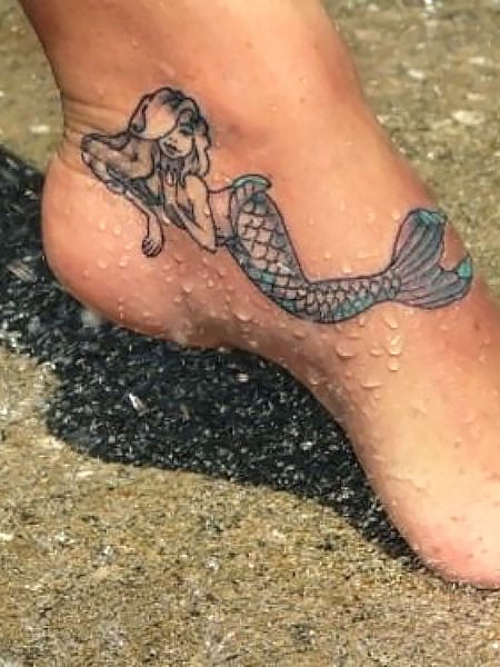 Mermaid Foot Tattoo