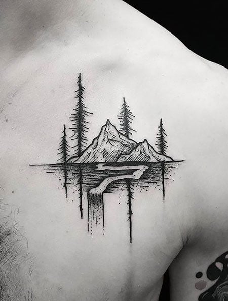 Mountain Tattoo Form Men