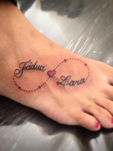 Name Tattoos On Foot For Women