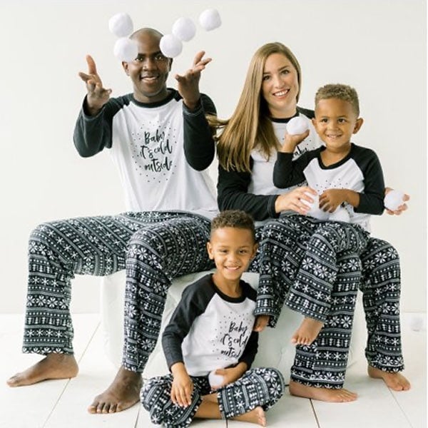 Our Family Pjs Black And White Fleece Pajama