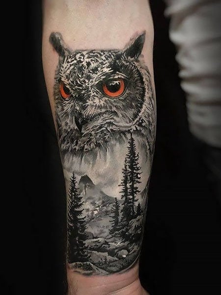 Owl Tattoo Men