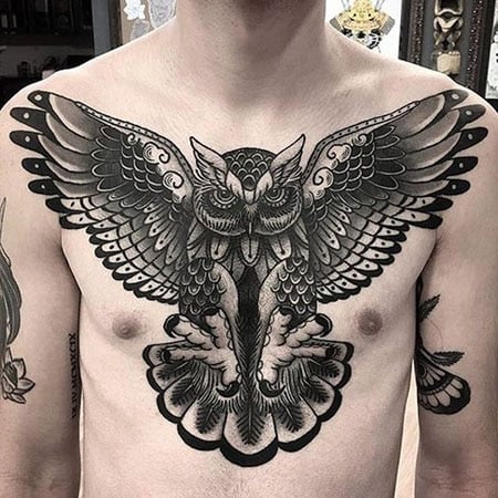 Owl Tattoo Men 2