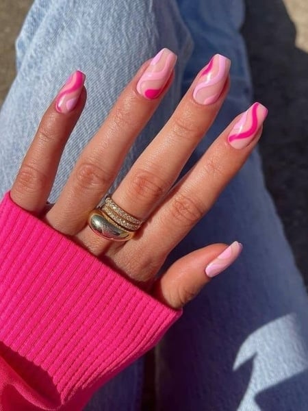 Pink Acrylic Nails