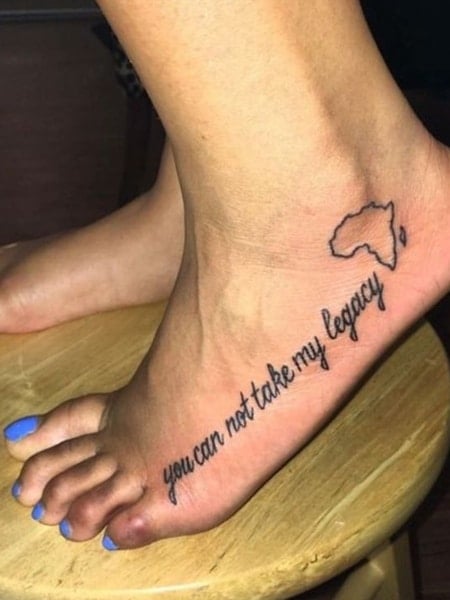 Quote Foot Tattoos For Women
