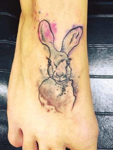 Rabbit Foot Tattoo For Women