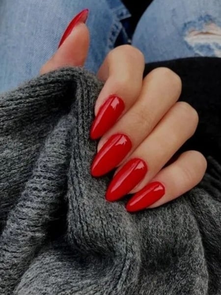 Red Acrylic Nails