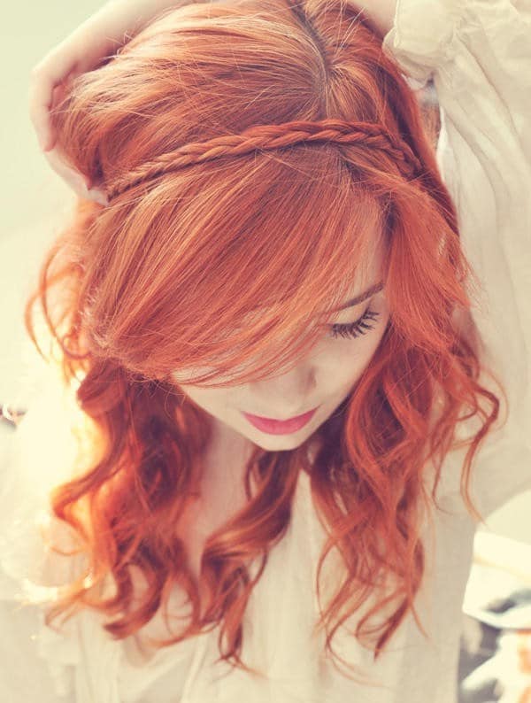 Red Hair With Crown Braid