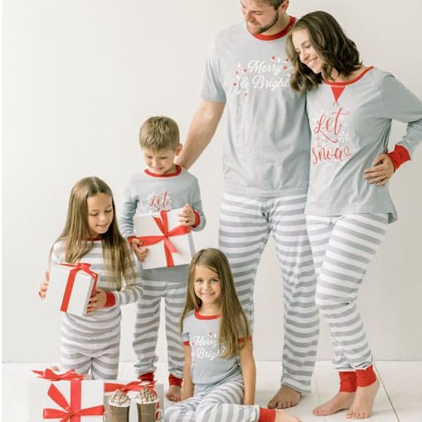 Sleepyheads Grey Stripe Pajama Sets