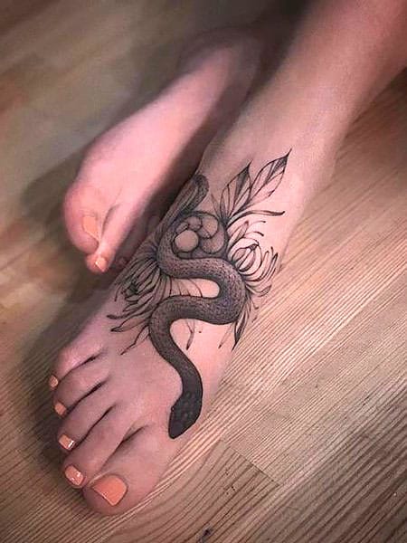 Snake Foot Tattoo