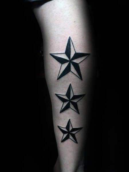 Joes 3 star tattoo  done in July 2008  Carol Bassi Nee McLaughlin   Flickr