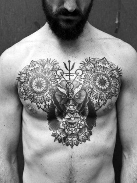 Sternum Tattoos For Men