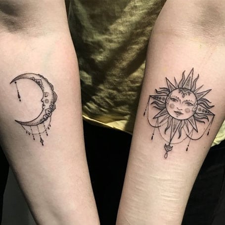 Sun And Moon Tattoos For Women