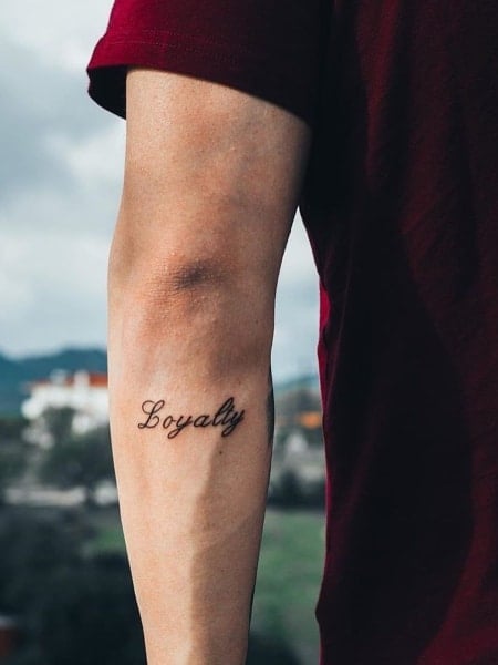 Word Tattoos For Men