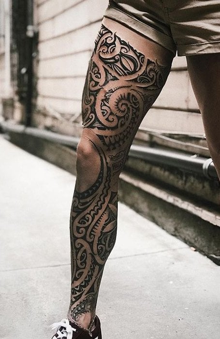 Leg Tattoo Men