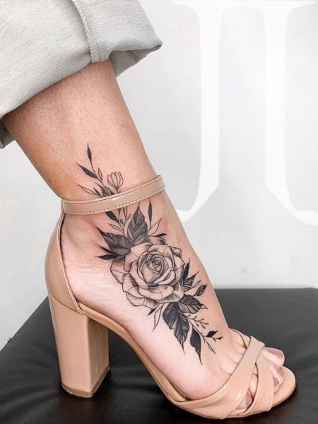 Tattoo of Ankle Vines