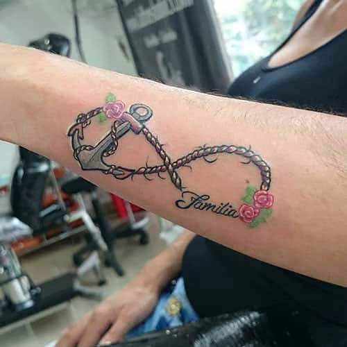 Anchor Name Tattoo