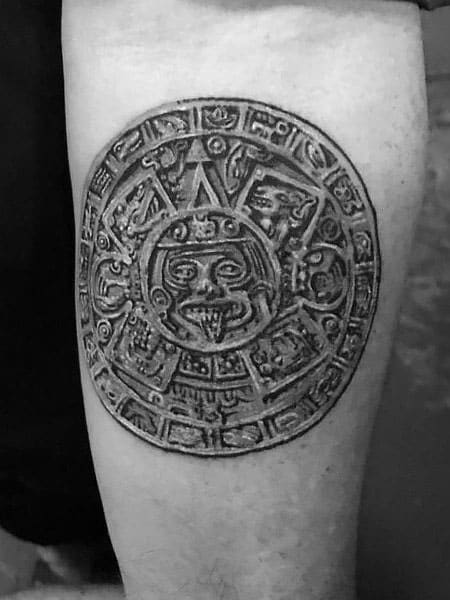 Aztec Calendar Tattoo For Men
