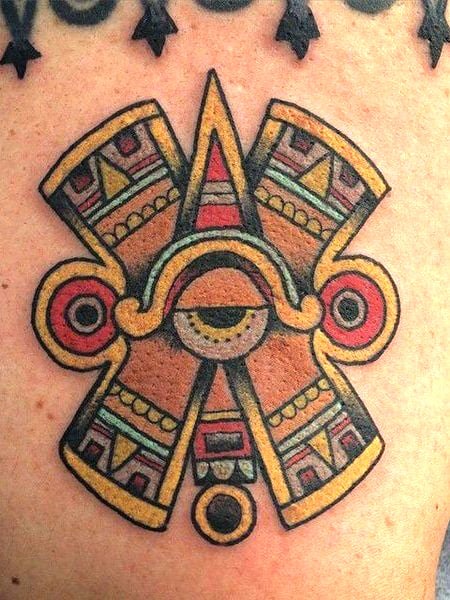 Aztec Eye Tattoo