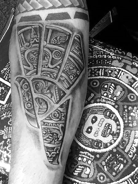 aztec chest tattoos designs