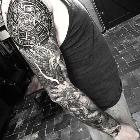 Aztec Full Sleeve Tattoo