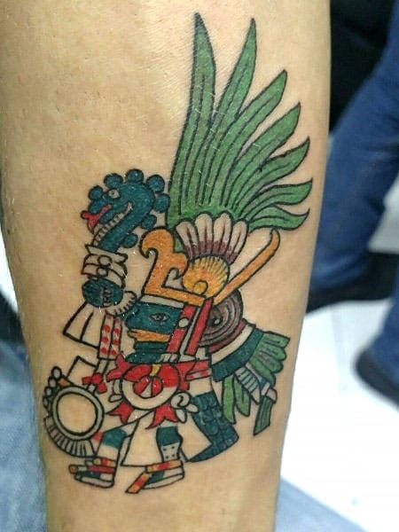 Aztec Sun God Tattoo