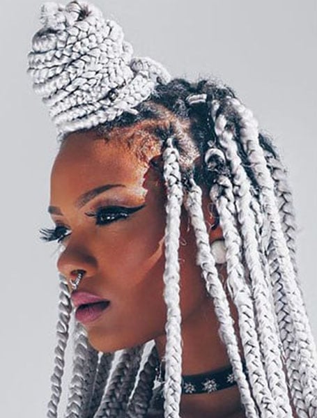 Box Braids Updo