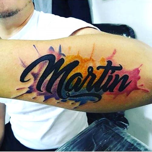 Colorful Name Tattoo 2