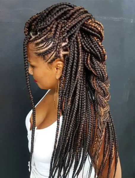 Cornrows With Box Braids