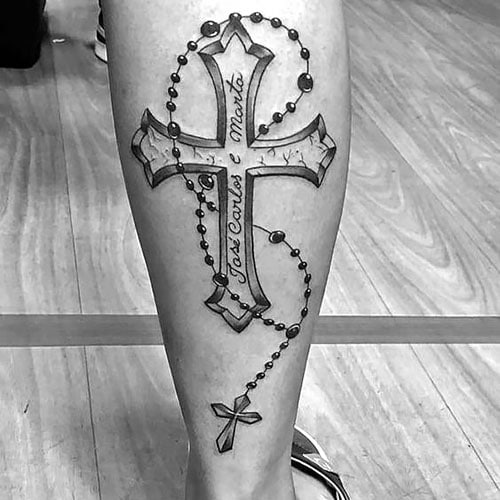 Cross Name Tattoo 2