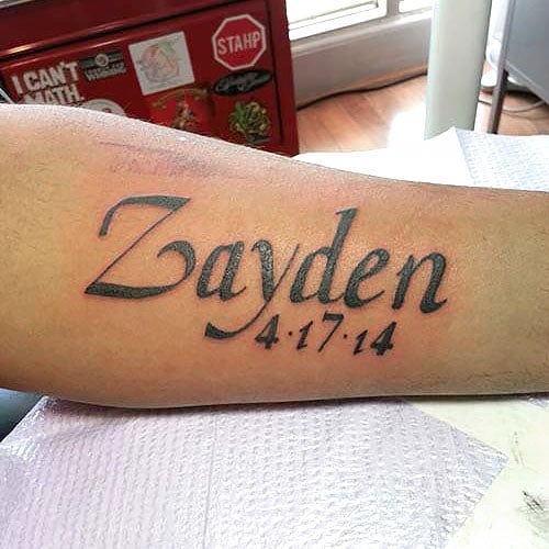 Date Name Tattoo 2