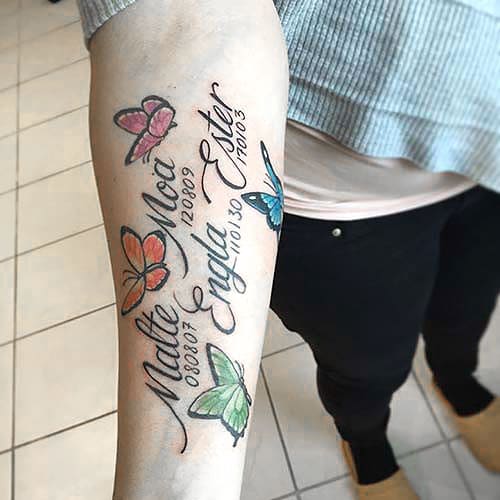 Beautiful Tattoo Designs with Kids Name to Cherish the Love