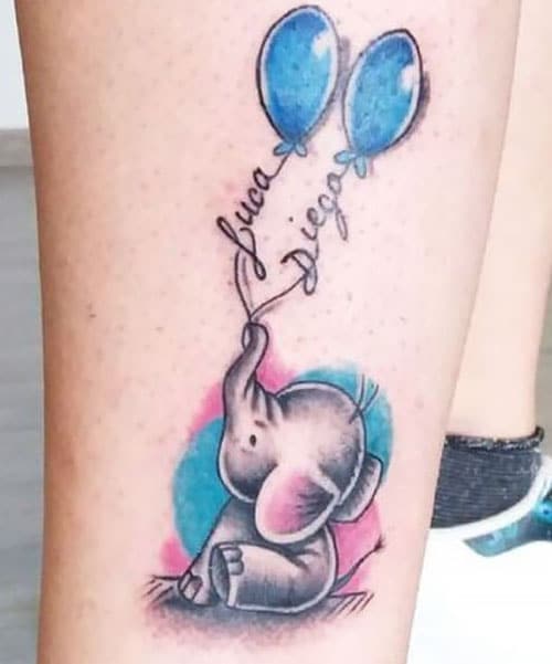 Elephant Name Tattoo 2