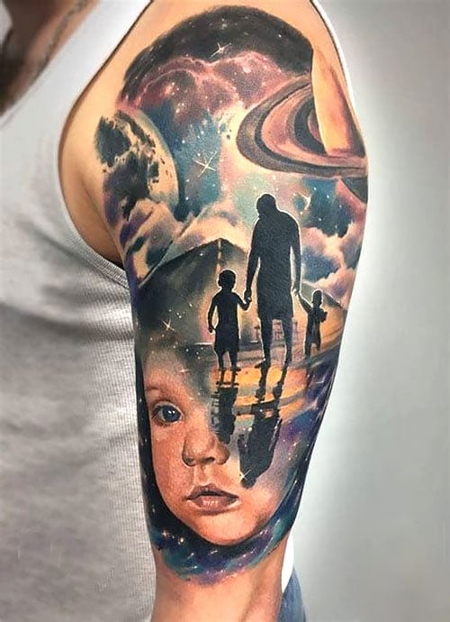 Family Half Sleeve Tattoo