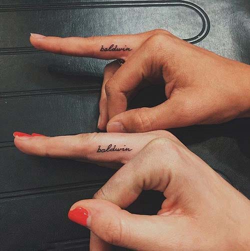 Finger Name Tattoo